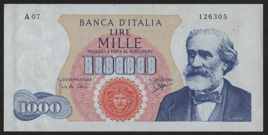 1000 LIRE VERDI 1° TIPO 14/07/1962 SPL