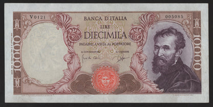 10000 LIRE MICHELANGELO 14/01/1964 BB+