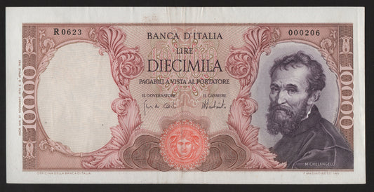 10000 LIRE MICHELANGELO 27/11/1973 BB+