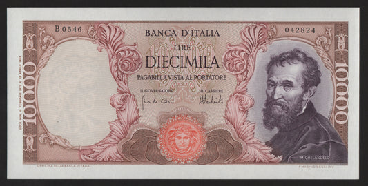 10000 LIRE MICHELANGELO 15/02/1973 SUP