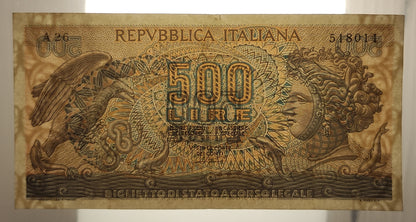 500 LIRE ARETUSA 23/04/1975 BB+