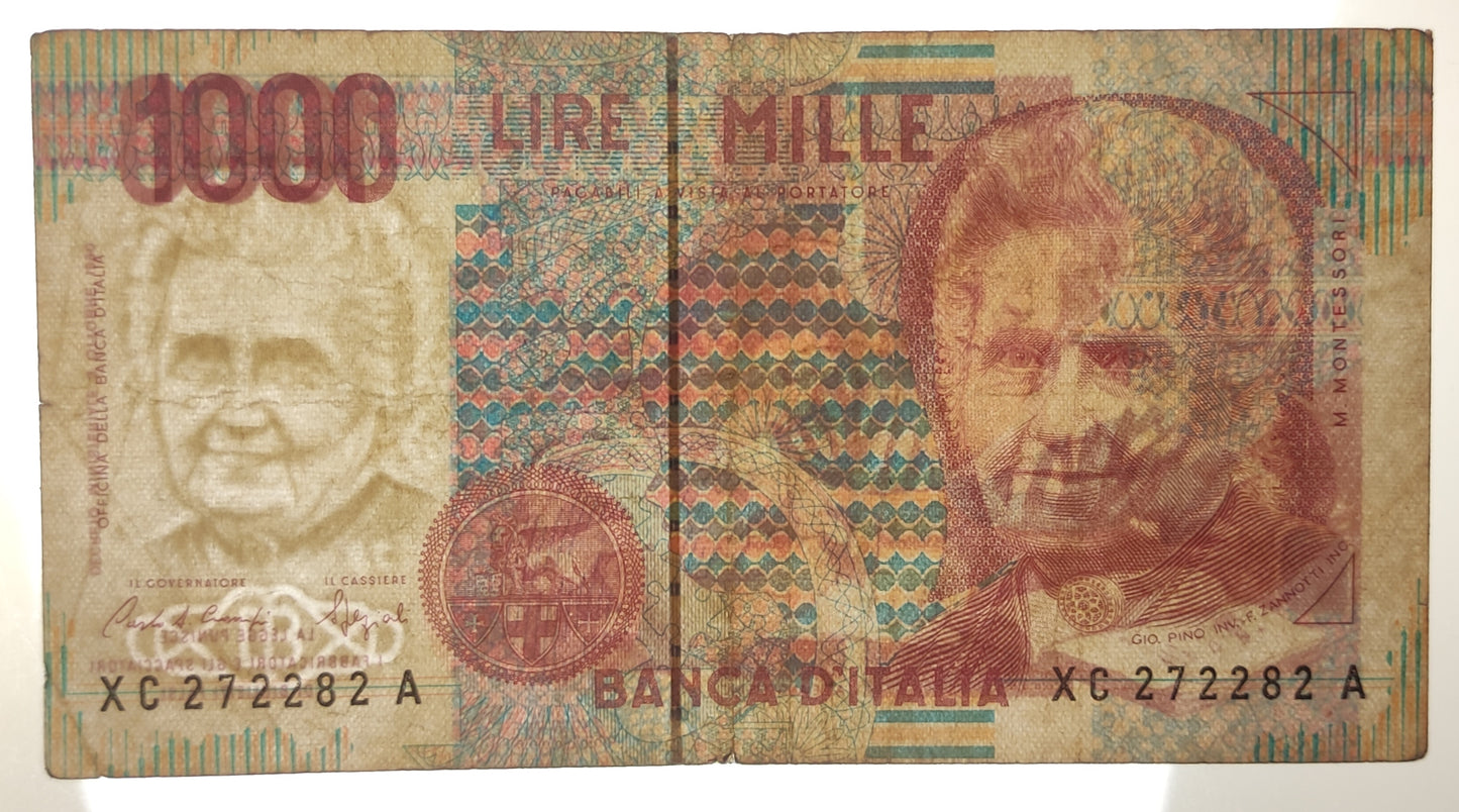 1000 LIRE MONTESSORI SERIE SOSTITUTIVA XC 1993 BB