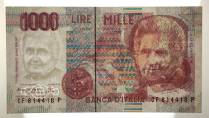 1000 LIRE MONTESSORI NUMERI RADAR LETTERA F 1996 FDS