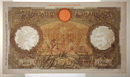 100 LIRE ROMA GUERRIERA (FASCIO) 24/01/1942 qSPL