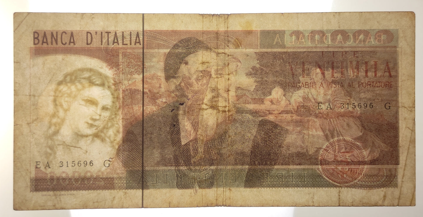 20000 LIRE TIZIANO 21/02/1975 BB