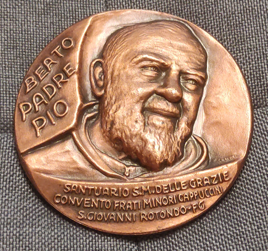 MEDAGLIA BEATIFICAZIONE PADRE PIO 1999 IN BRONZO FDC - DA COLLEZIONE