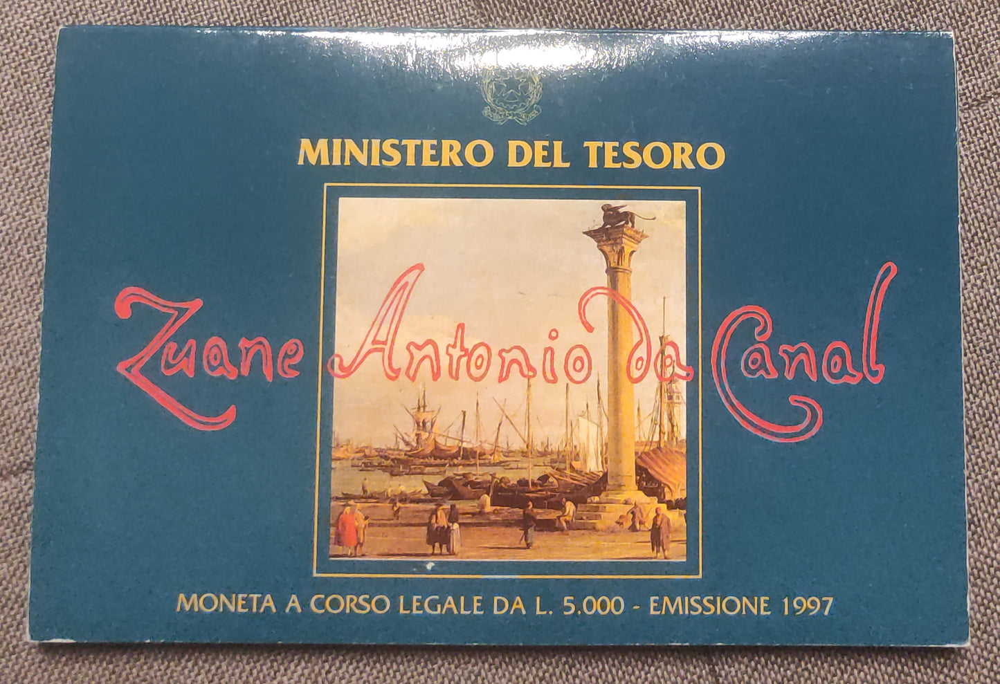 5000 LIRE 1997 IPZS CANALETTO - MONETA IN ARGENTO FDC