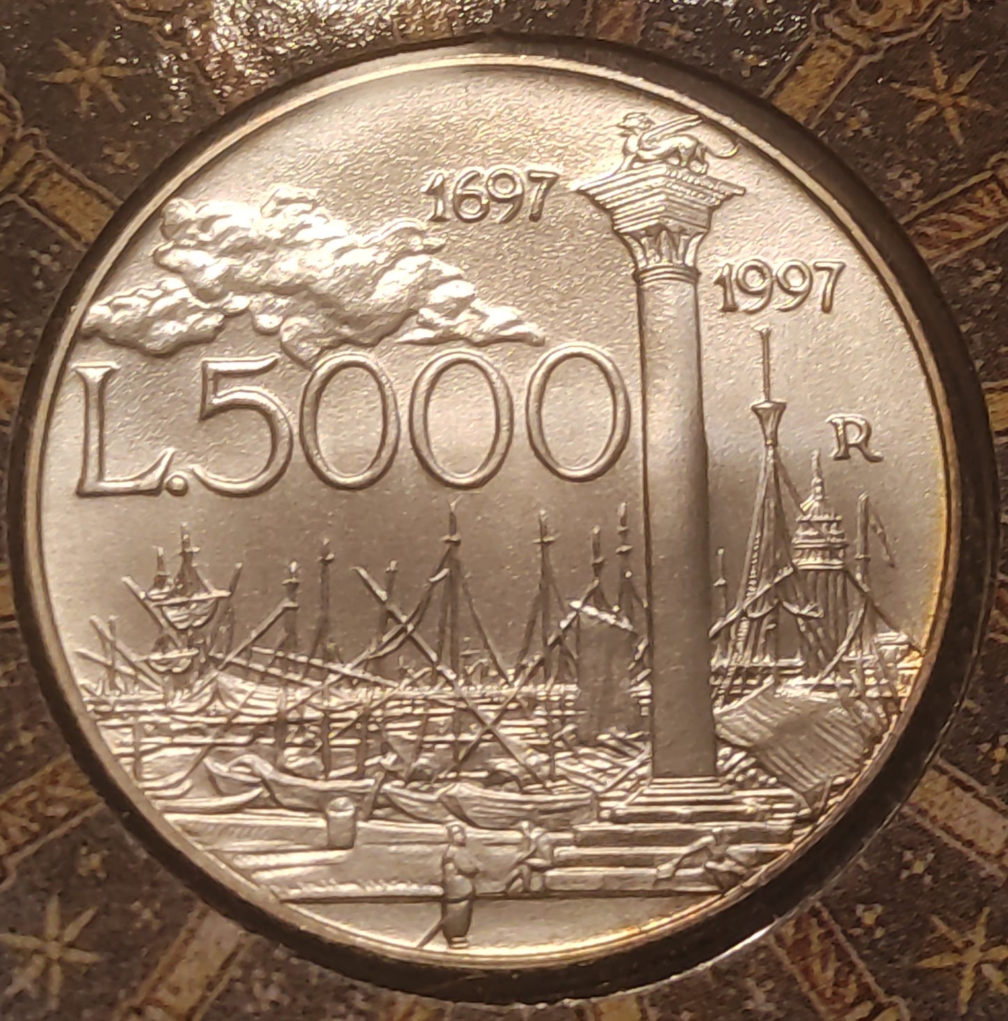 5000 LIRE 1997 IPZS CANALETTO - MONETA IN ARGENTO FDC