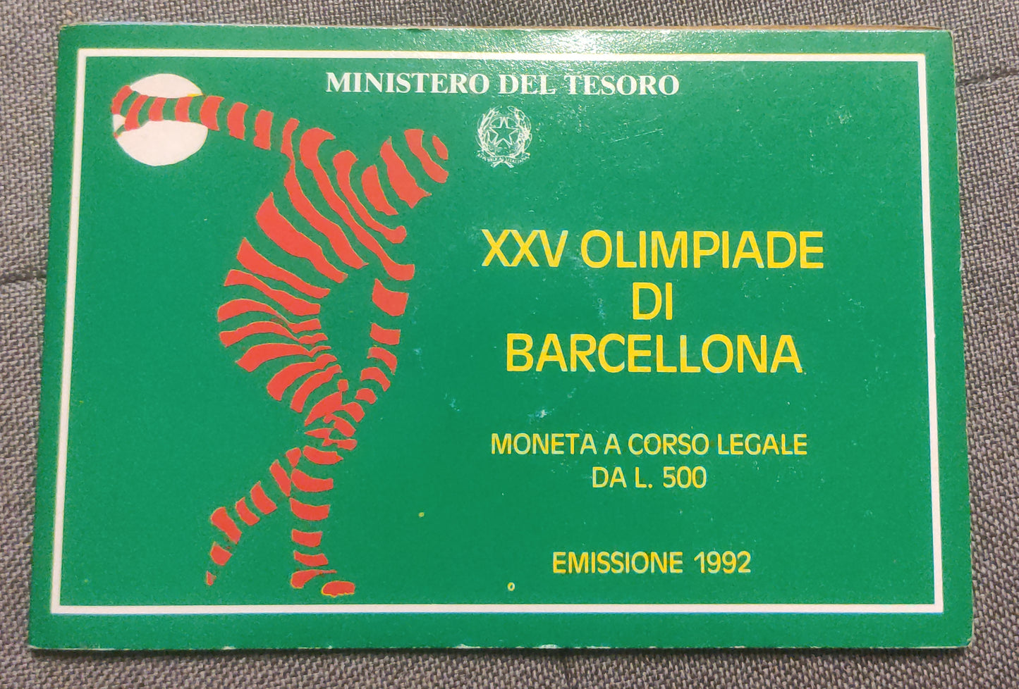 500 LIRE 1992 IPZS XXV OLIMPIADE DI BARCELLONA - MONETA IN ARGENTO FDC