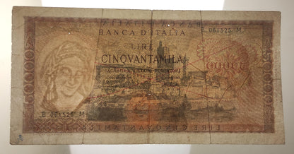 50.000 LIRE LEONARDO 16/05/1972 FALSO D'EPOCA (qBB) - Numismatica_ita