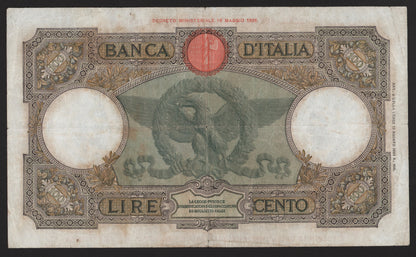 100 LIRE AQUILA ROMANA AFRICA ORIENTALE ITALIANA 14/01/1939 BB