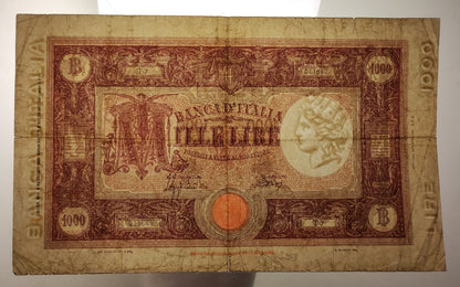 1000 LIRE GRANDE "M" (FASCIO) - 2° TIPO 06/02/1943 (BB) - Numismatica_ita