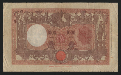 1000 LIRE GRANDE "M" (FASCIO) - 2° TIPO 06/02/1943 (BB) - Numismatica_ita