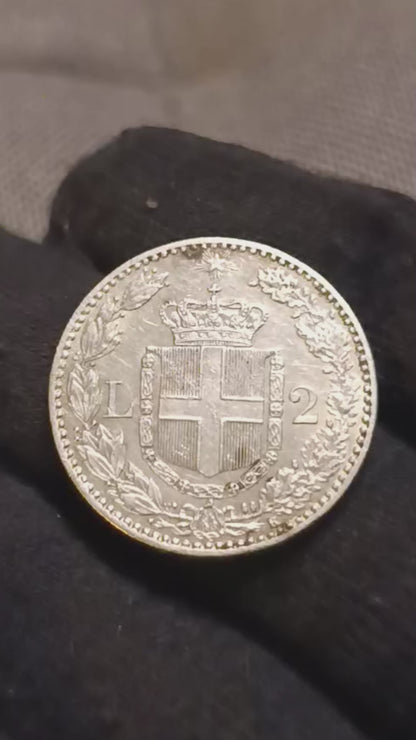 2 LIRE 1897 RE UMBERTO I SPL+ MONETA IN ARGENTO