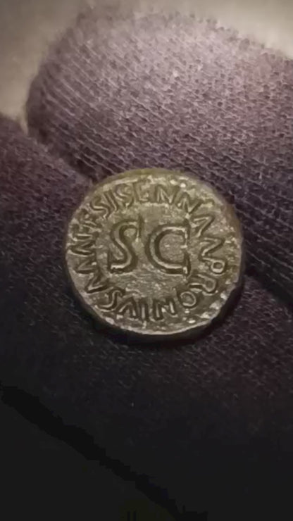 QUADRANTE AUGUSTO (27 A.C.-14 D.C.) ANTICA MONETA ROMANA IN BRONZO SPL