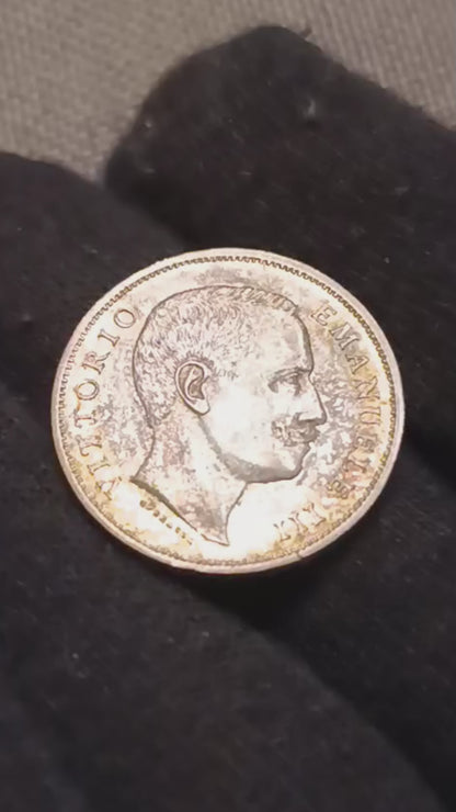 1 LIRA AQUILA SABAUDA 1906 MONETA IN ARGENTO FDC