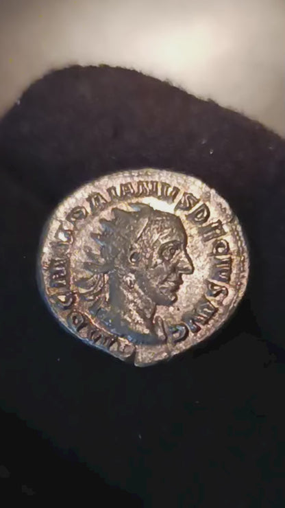 ANTONINIANO IMPERATORE TRAIANO DECIO (249-251 D.C.) ANTICA MONETA IN ARGENTO BB+