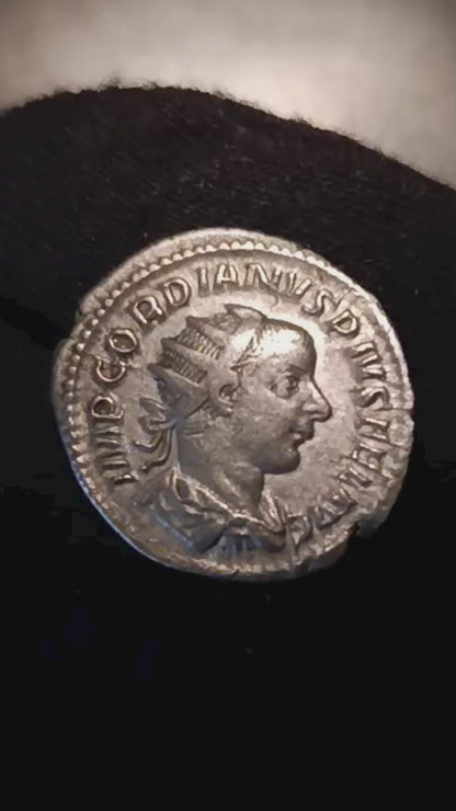 ANTONINIANO IMPERATORE GORDIANO III (238-244 D.C.) ANTICA MONETA IN ARGENTO BB