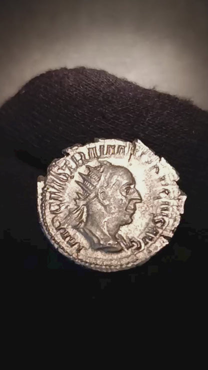 ANTONINIANO IMPERATORE TRAIANO DECIO (249-251 D.C.) ANTICA MONETA ARGENTO qSPL
