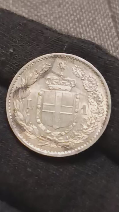 1 LIRA 1900 RE UMBERTO I ARGENTO FDC