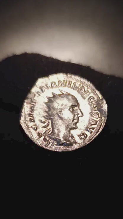 ANTONINIANO IMPERATORE TRAIANO DECIO (249-251 D.C.) UBERITAS MONETA ARGENTO BB
