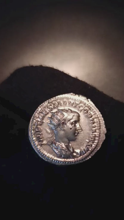 ANTONINIANO IMPERATORE GORDIANO III (238-244 D.C.) ANTICA MONETA IN ARGENTO BB+