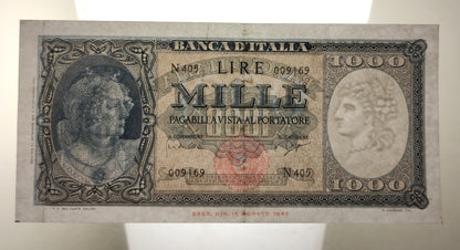 1000 LIRE ITALIA (MEDUSA) 25/09/1961 (qSPL) - Numismatica_ita