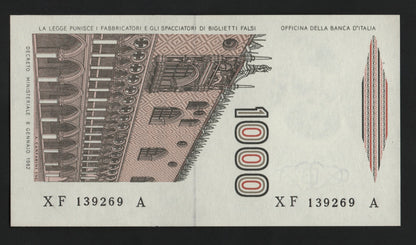 1000 LIRE POLO SERIE SOSTITUTIVA XF...A 1988 CONSECUTIVE DA MAZZETTA FDS