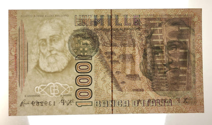 1000 LIRE POLO SERIE SOSTITUTIVA XF...A 1988 CONSECUTIVE DA MAZZETTA FDS