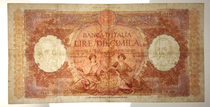 10000 LIRE REPUBBLICHE MARINARE REGINE DEL MARE 05/05/1952 BB