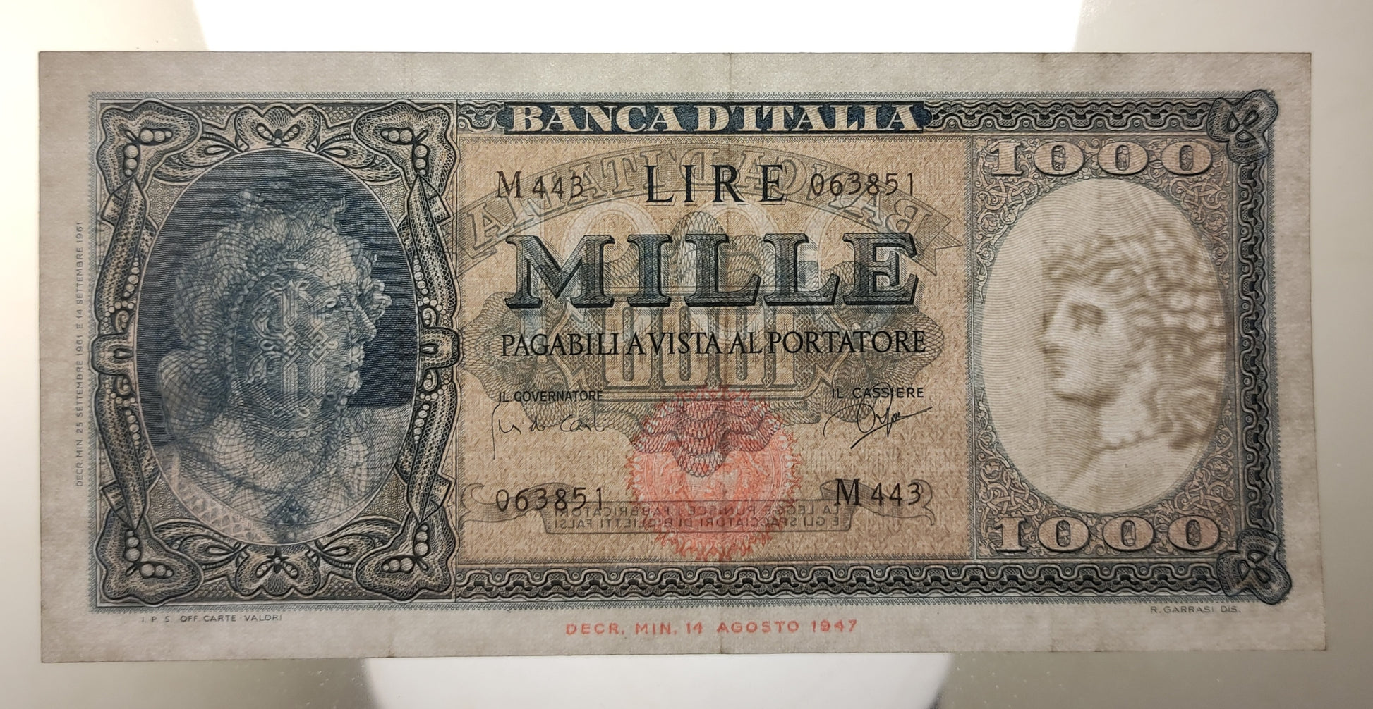 1000 LIRE ITALIA (MEDUSA) 25/09/1961 (SPL) - Numismatica_ita