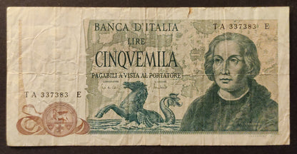 5000 LIRE COLOMBO 2° TIPO 20/05/1971 BB