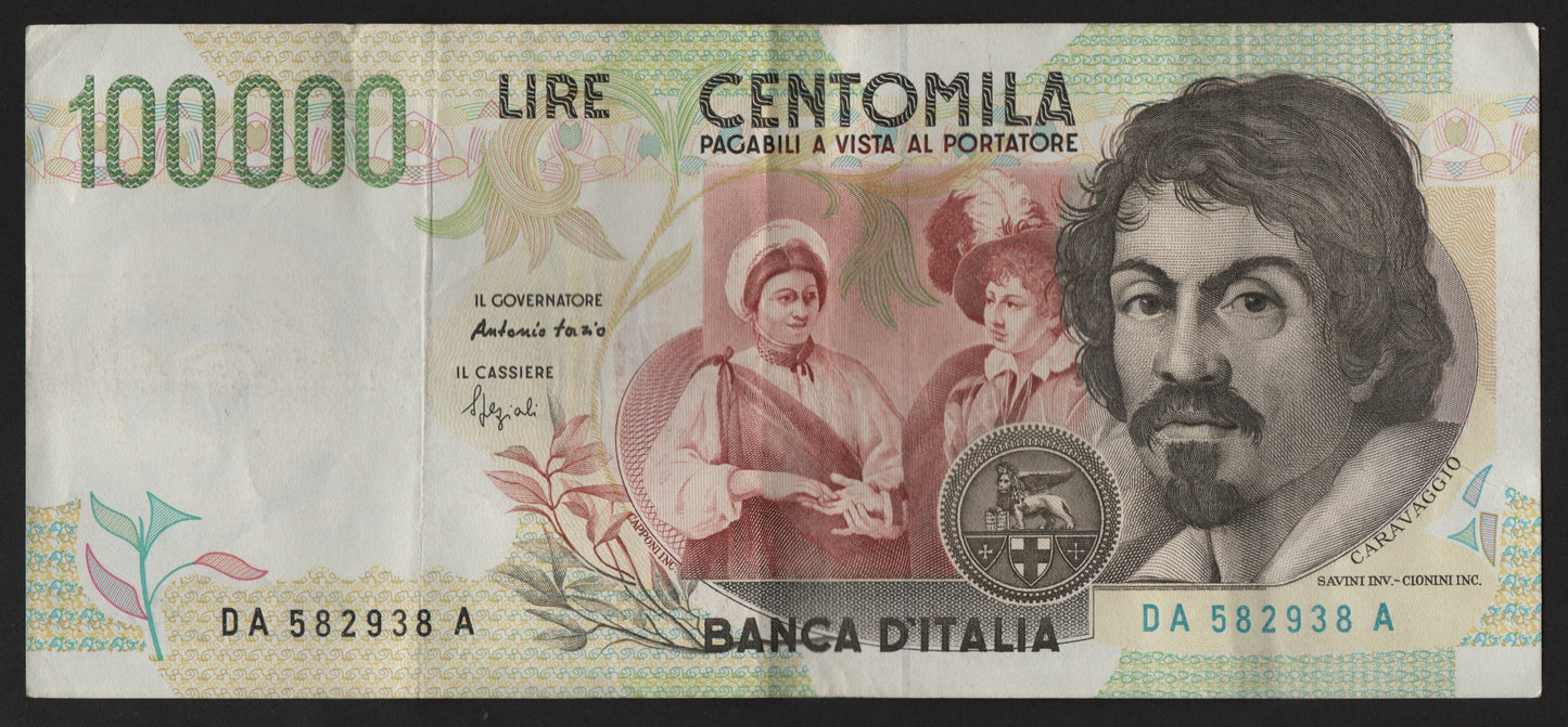 100000 LIRE CARAVAGGIO 2° TIPO LETTERA A 12/05/1994 BB