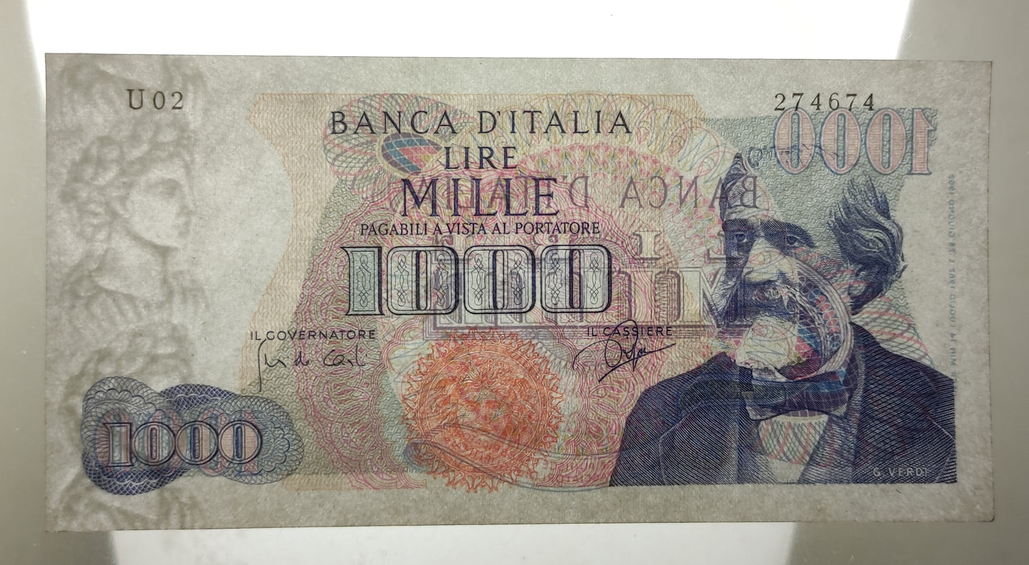 1000 LIRE VERDI 1° TIPO 14/07/1962 SPL+