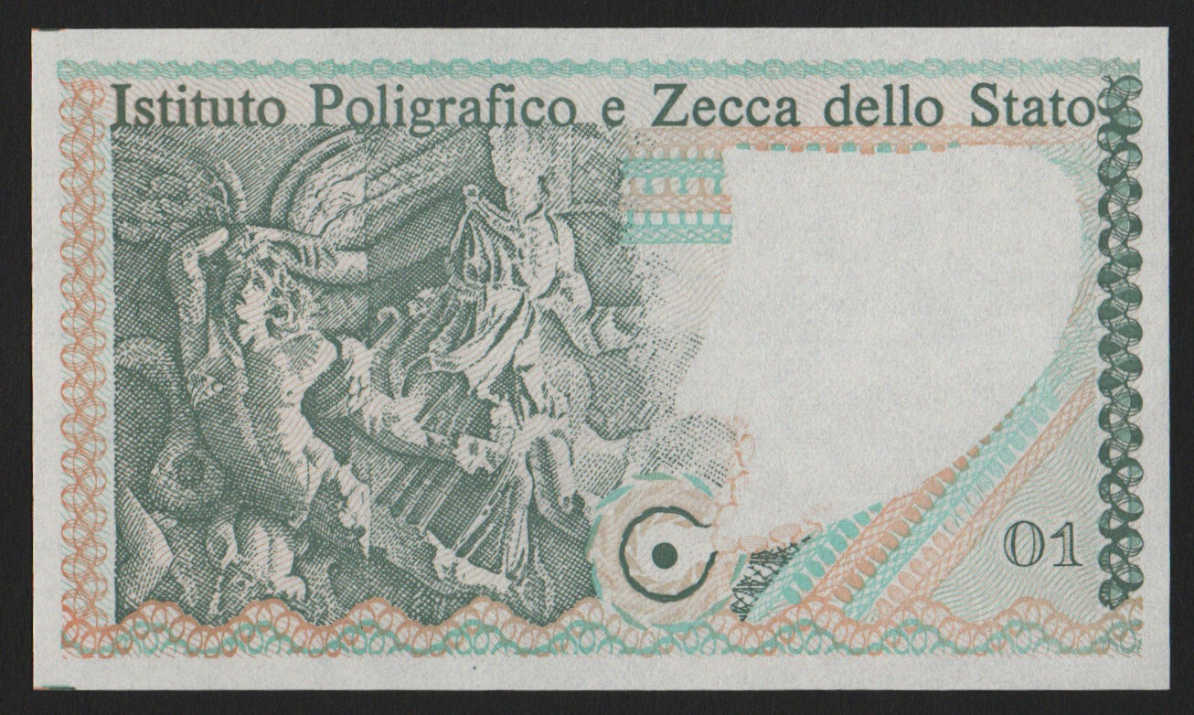 ASSENZA STAMPA BANCONOTA CAMPIONE SPECIMEN IPZS MODELLO VOLTO FEMMINILE qFDS