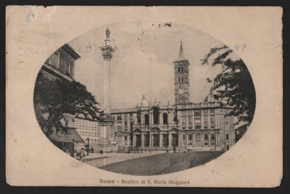 ANTICA CARTOLINA REGNO D'ITALIA DEL 1917 - ROMA BASICILA S.MARIA MAGGIORE