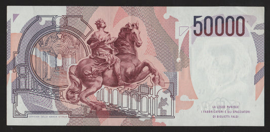 50000 LIRE BERNINI 1° TIPO LETTERA D 1990 SPL+