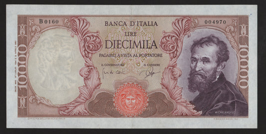 10000 LIRE MICHELANGELO 27/07/1964 SPL