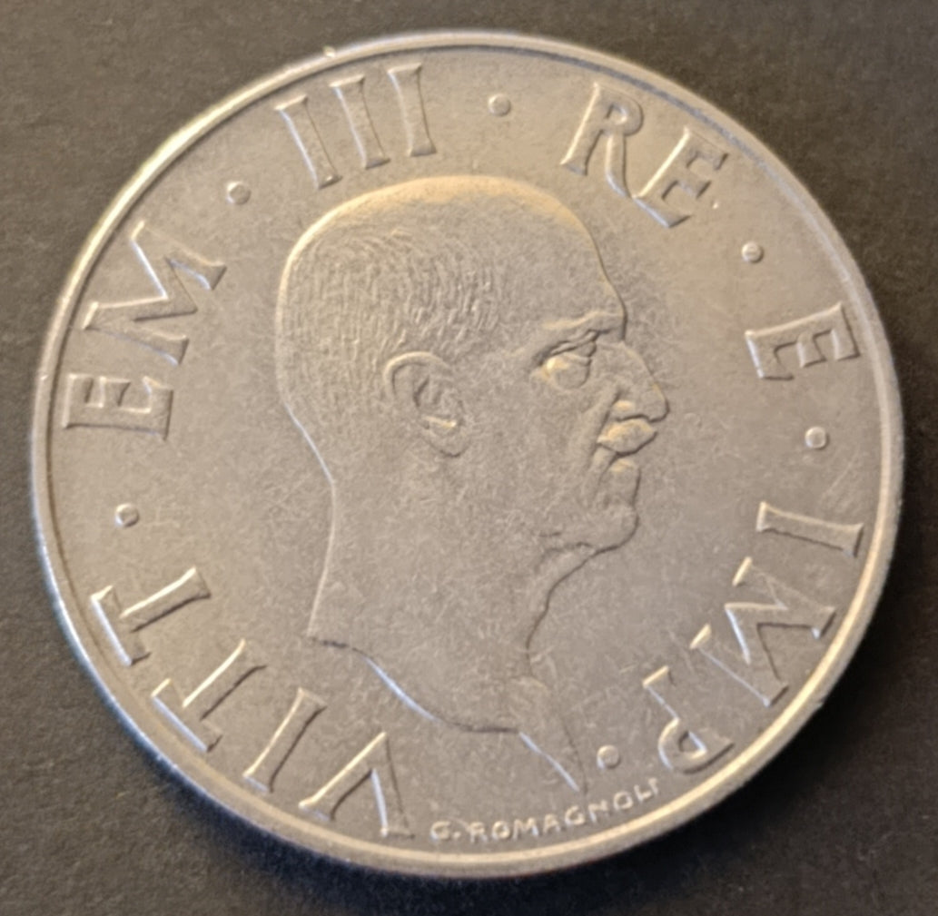 2 LIRE IMPERO 1943 VITTORIO EMANUELE III SPL+