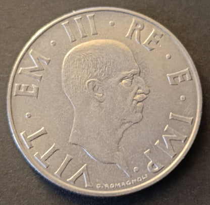 2 LIRE IMPERO 1943 VITTORIO EMANUELE III SPL+