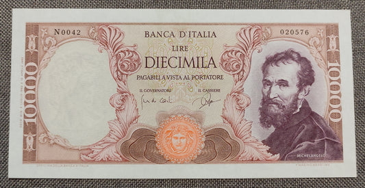 10000 LIRE MICHELANGELO 03/07/1962 SPL