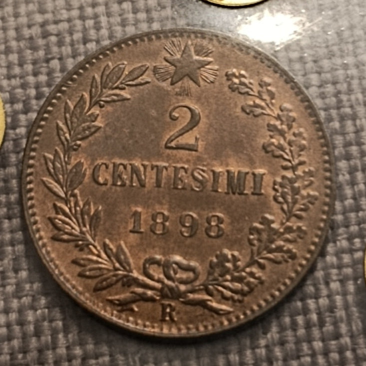 2 CENTESIMI 1898 UMBERTO I qFDC