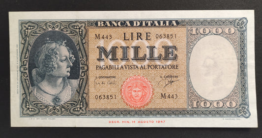 1000 LIRE ITALIA (MEDUSA) 25/09/1961 (SPL) - Numismatica_ita