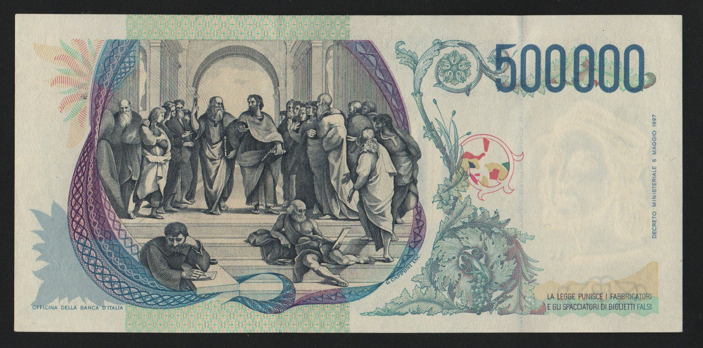 500000 LIRE RAFFAELLO SANZIO 13/05/1997 SUP