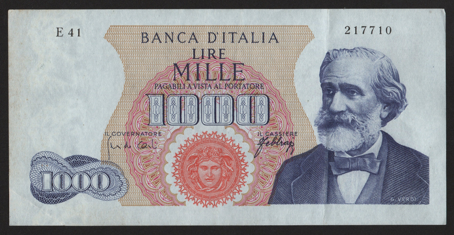 1000 LIRE VERDI 1° TIPO 20/05/1966 qSPL