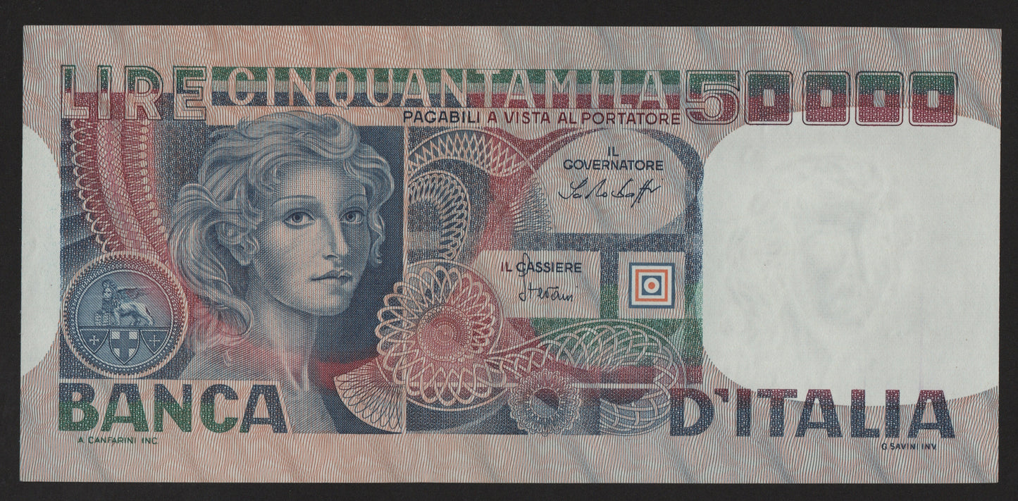 50000 LIRE VOLTO DI DONNA 20/06/1977 SUP+