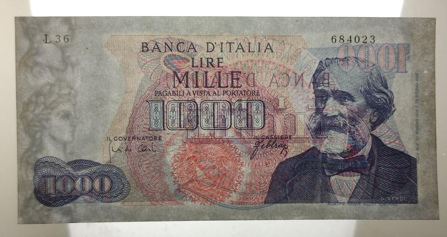 1000 LIRE VERDI 1° TIPO 20/05/1966 BB+