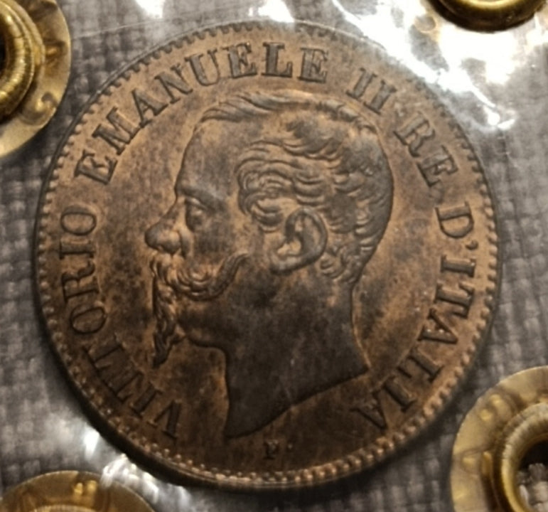 2 CENTESIMI 1861 MILANO VITTORIO EMANUELE II FDC