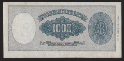 1000 LIRE ITALIA ORNATA DI PERLE (TESTINA) 20/03/1947 SPL