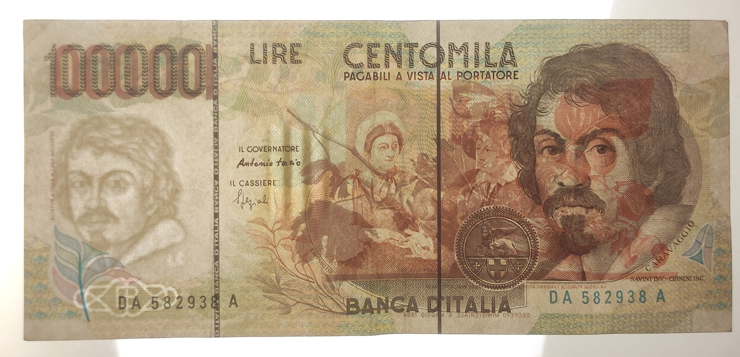 100000 LIRE CARAVAGGIO 2° TIPO LETTERA A 12/05/1994 BB